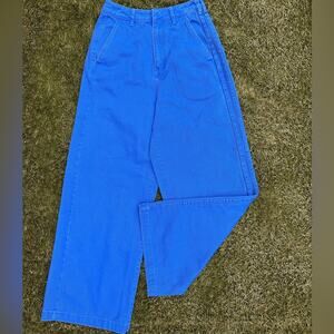 Adidas x KSENIASCHNAIDER 3 Stripe Jeans Wide Leg Dodger Royal Blue Denim 26